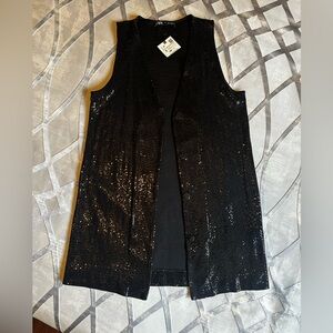 Zara sequin capa top